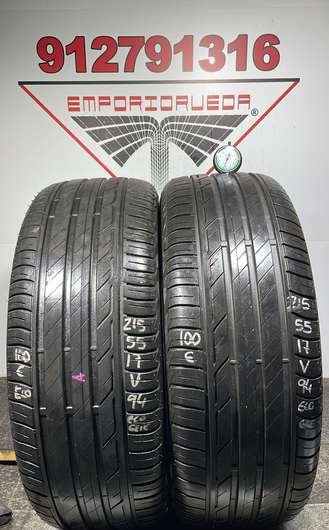 BRIDGESTONE TURANZA T001 USADO ECONOMICO  215/55 R17 94 V